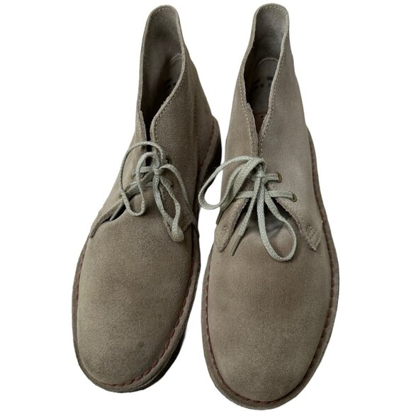 Clarks Originals Desert Boots Mens Size 7.5 Beige Sand Suede Crepe Sole Chukka - Picture 7 of 8